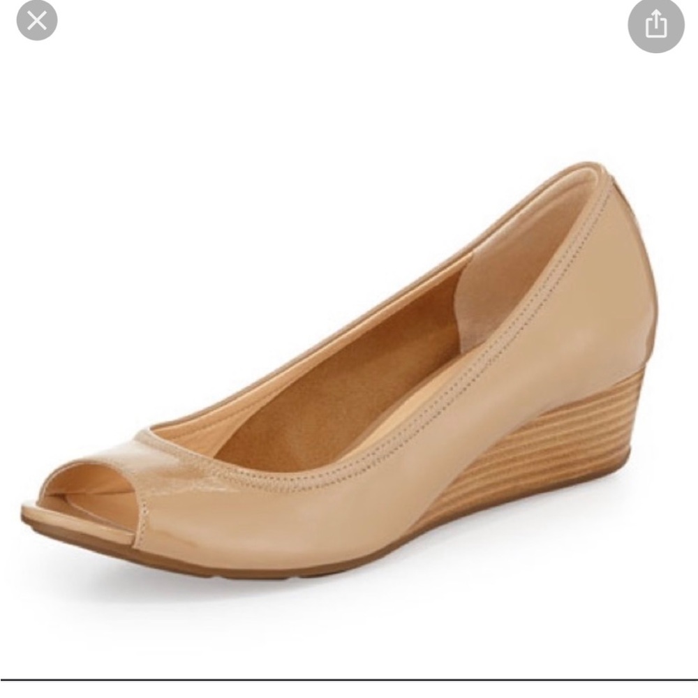 Cole haan Nike air patent wedge, nude